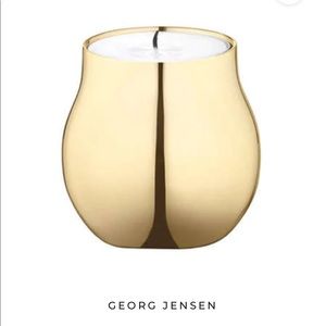 NIB Georg Jensen 24 karat plated stainless steel tea light